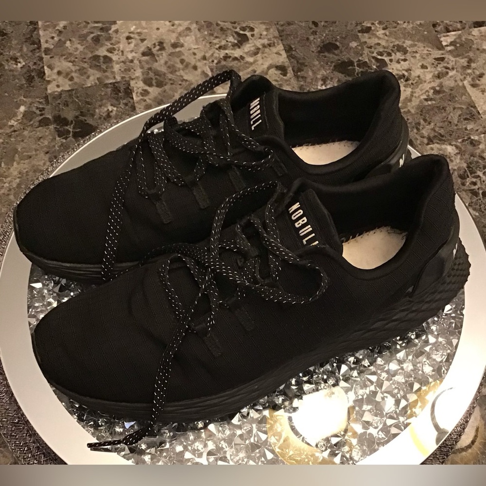 NOBULL Black Allday Ripstop Runner Athletic Shoe/Sneak Mens SZ 7.5 ~ WM SZ 9